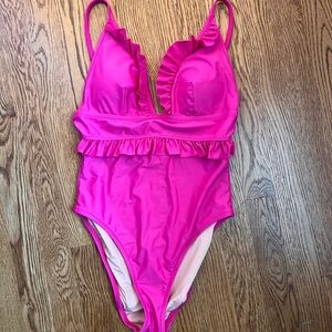 J. crew NWT pink one piece swim size 6